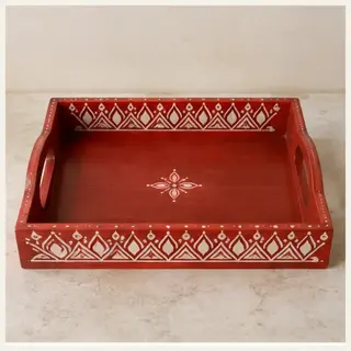 Pahadi Hand-Painted Aipan Serving Tray