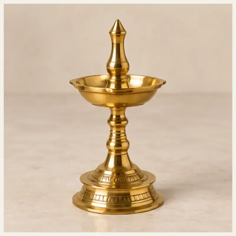 Pahadi Traditional Brass Pooja Diya