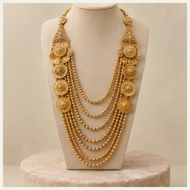 Pahadi Chandrahaar Necklace - Gold Tone