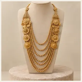 Pahadi Chandrahaar Necklace - Gold Tone