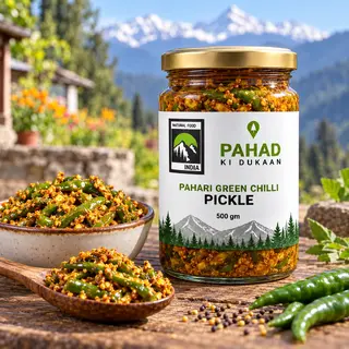 Pahari Green Chilli Pickle Achaar (500gm) Online