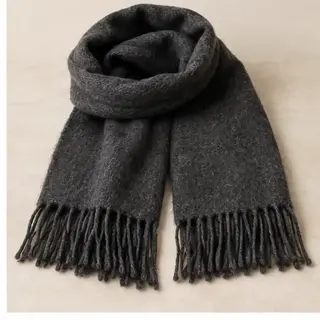 Pahadi Kashmir Charcoal Wool Muffler