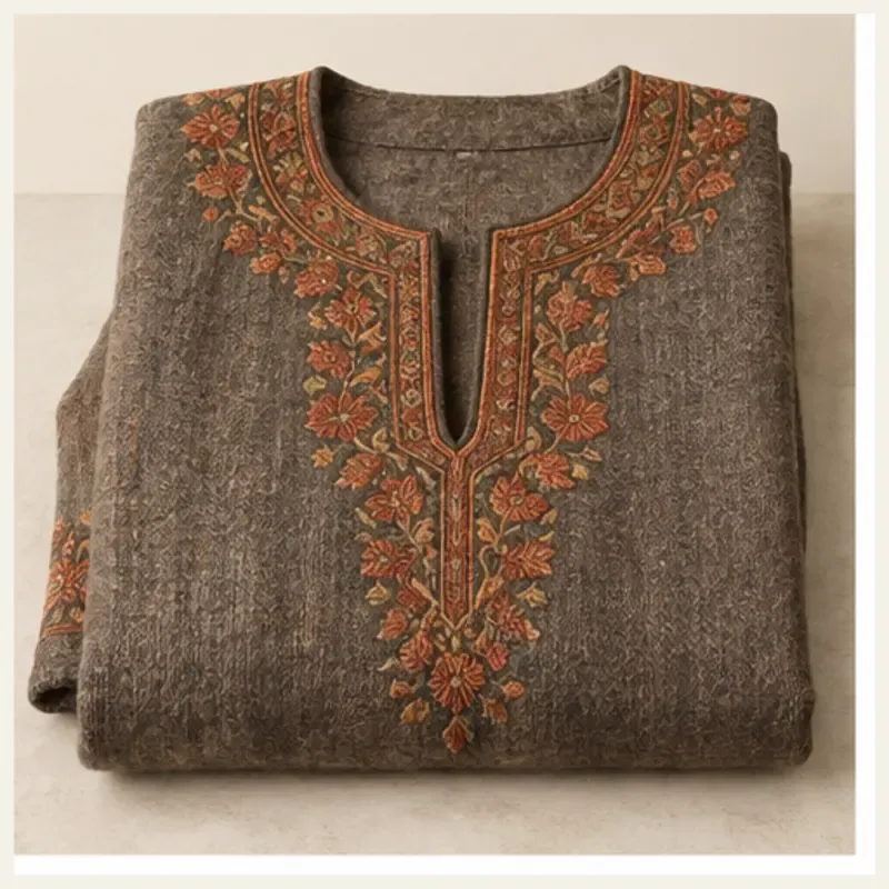 Pahadi Traditional Embroidered Kashmir Pheran