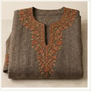 Pahadi Traditional Embroidered Kashmir Pheran