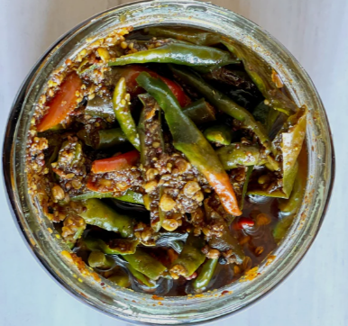 pahadi green chilli pickle